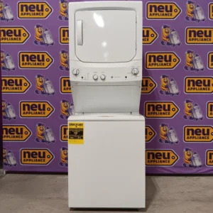 GE Unitized Spacemaker® 3.8 cu. ft. Capacity Washer with Stainless Steel Basket and 5.9 cu. ft. Capacity Electric Dryer GUD27ESSMWW - New in Box - Image 1