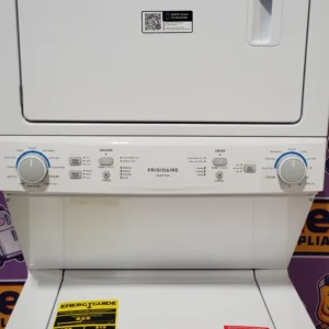 Frigidaire Electric Long Vent Stacked Laundry Center - 3.9 Cu. Ft Washer and 5.5 Cu. Ft. Dryer 4SD482 - FLCE7523AW - Scratch & Dent (Minor) - Image 4