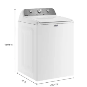 Maytag 4.5 cu. ft. Capacity Top Load Washer with Power™ Agitator and Deep Fill MVW4505MW - Certified Refurbished and Maytag 7.0 cu. ft. Capacity Top Load Electric Wrinkle Prevent Dryer 16057 - MED4500MW - Scratch & Dent (Minor) - Image 3