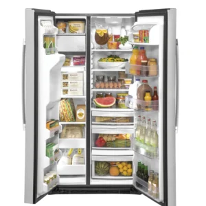 GE 21.8 Cu. Ft. Counter-Depth Fingerprint Resistant Side-By-Side Refrigerator GZS221YN - New in Box - Image 7