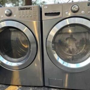 LG Front Load Washer and Dryer Set, Models WM4000HWA & DLEX4000W (Used) - Image 4