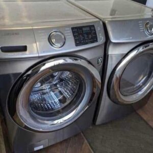 LG Front Load Washer and Dryer Set, Models WM4000HWA & DLEX4000W (Used) - Image 1