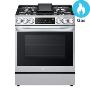 LG 6.3 cu ft. Gas Slide-In Range with ProBake Convection - Black Stainless Steel - Image 1